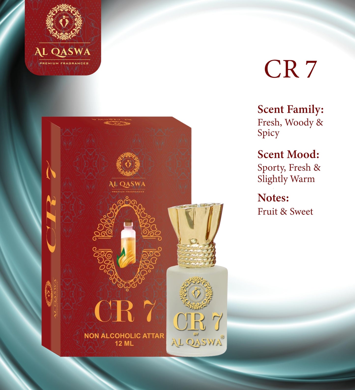CR 7 | Al Qaswa | 12ML | LONG-LASTING | ALCOHOL-FREE