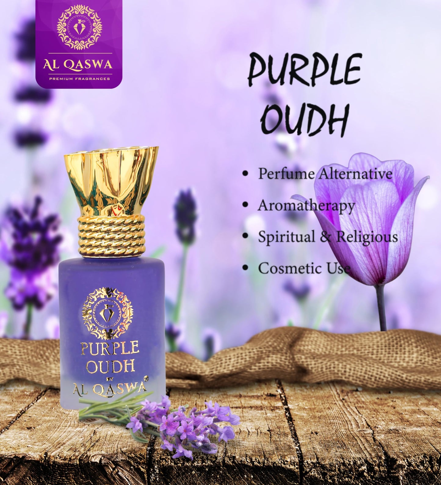 Purple Oudh | Al Qaswa | 12ML | LONG-LASTING | ALCOHOL-FREE