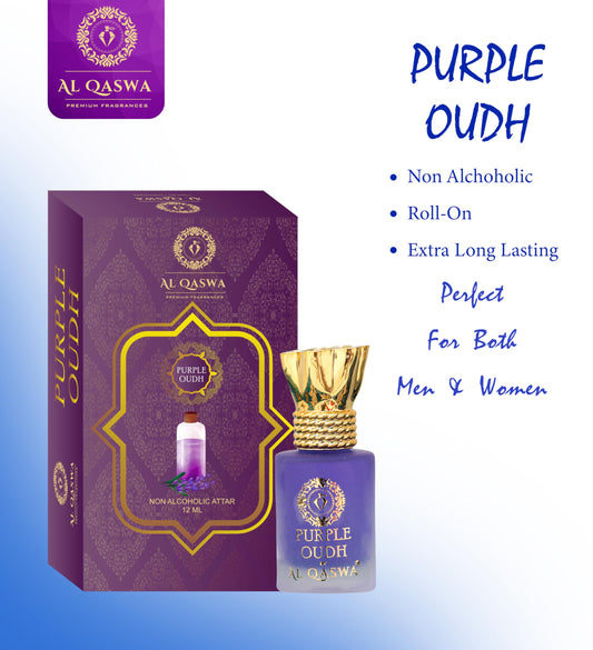 Purple Oudh | Al Qaswa | 12ML | LONG-LASTING | ALCOHOL-FREE