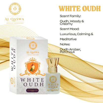 White Oudh | Al Qaswa | 12ML | LONG-LASTING | ALCOHOL-FREE